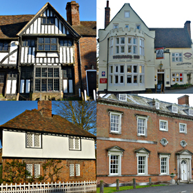 Montage of historical houses, research carried out by Archives Alive